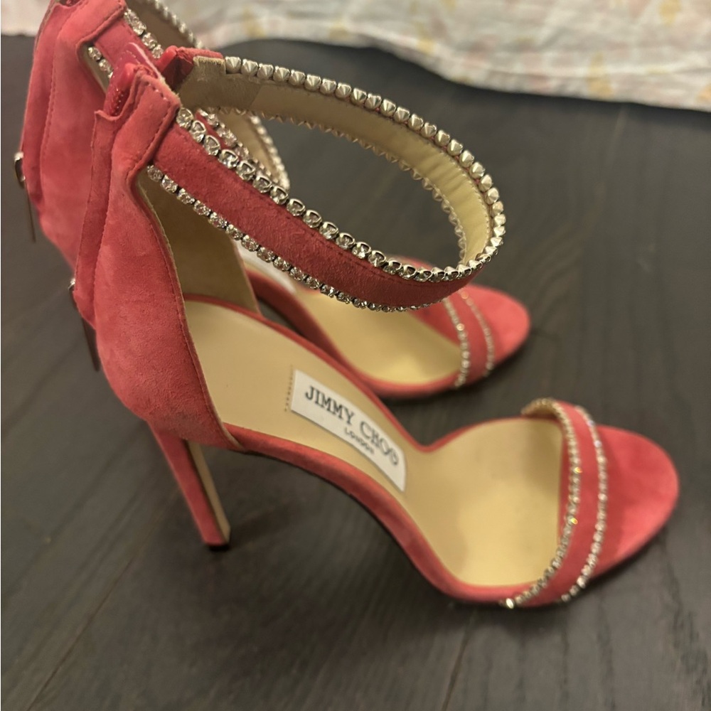 Jimmy Choo Rhinestone Sandals - Picture 2 of 4